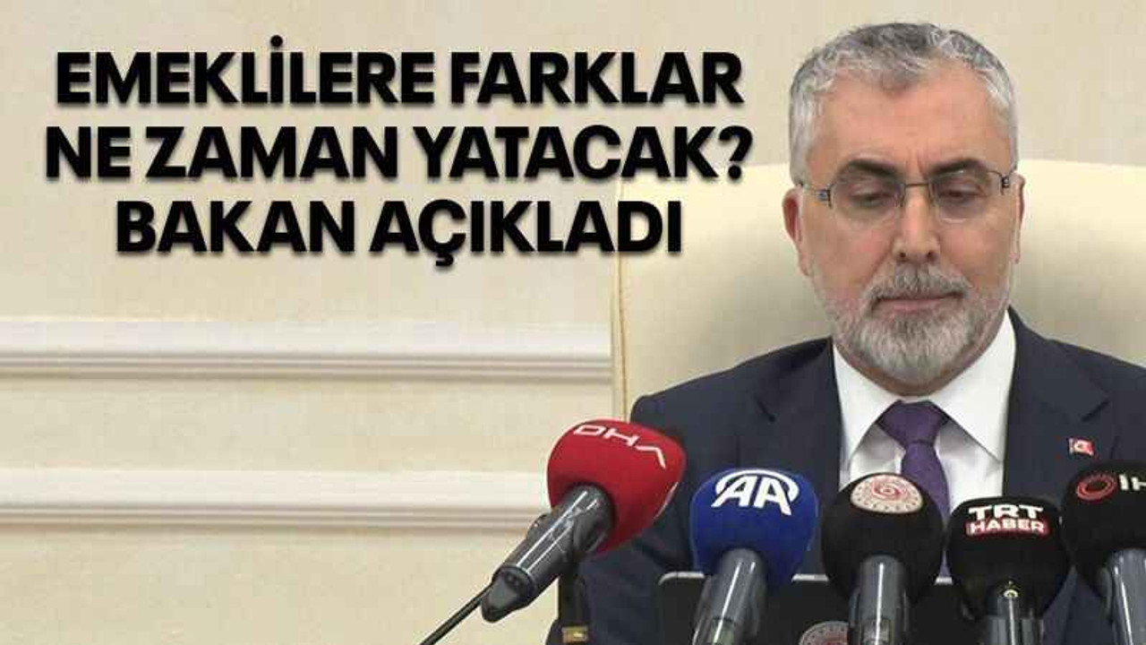 Emeklilere farklar ne zaman yatacak? Bakan açıkladı